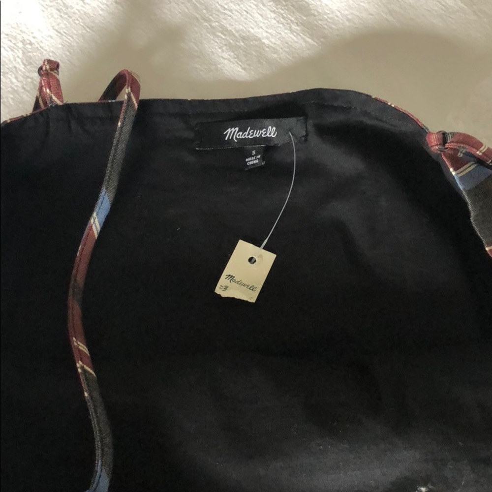 Madewell Embroidered Babydoll Cami Dress in Stripe - Picture 7 of 8